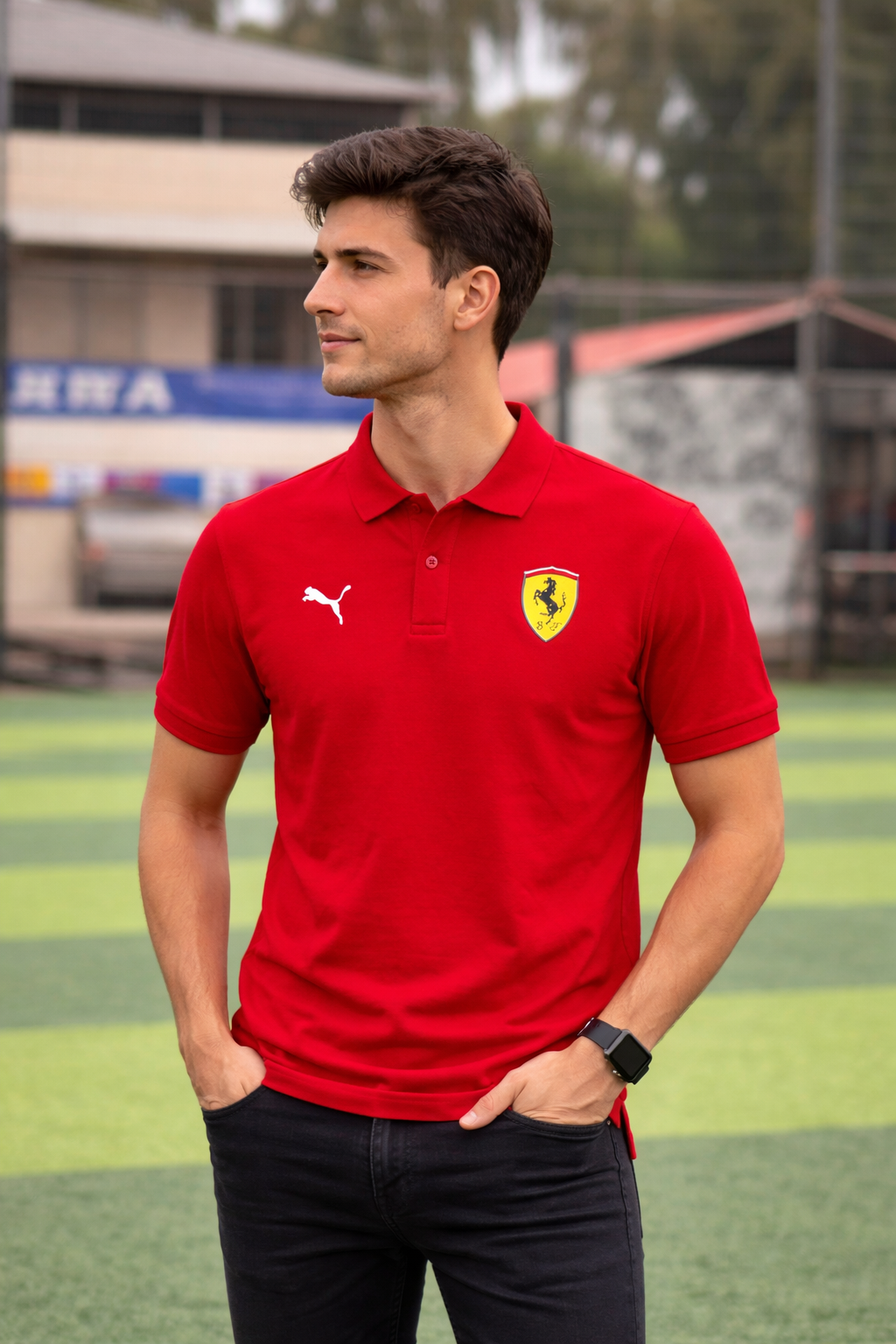 FERRARI REPLICA POLO T-SHIRTS | RED POLO TEE