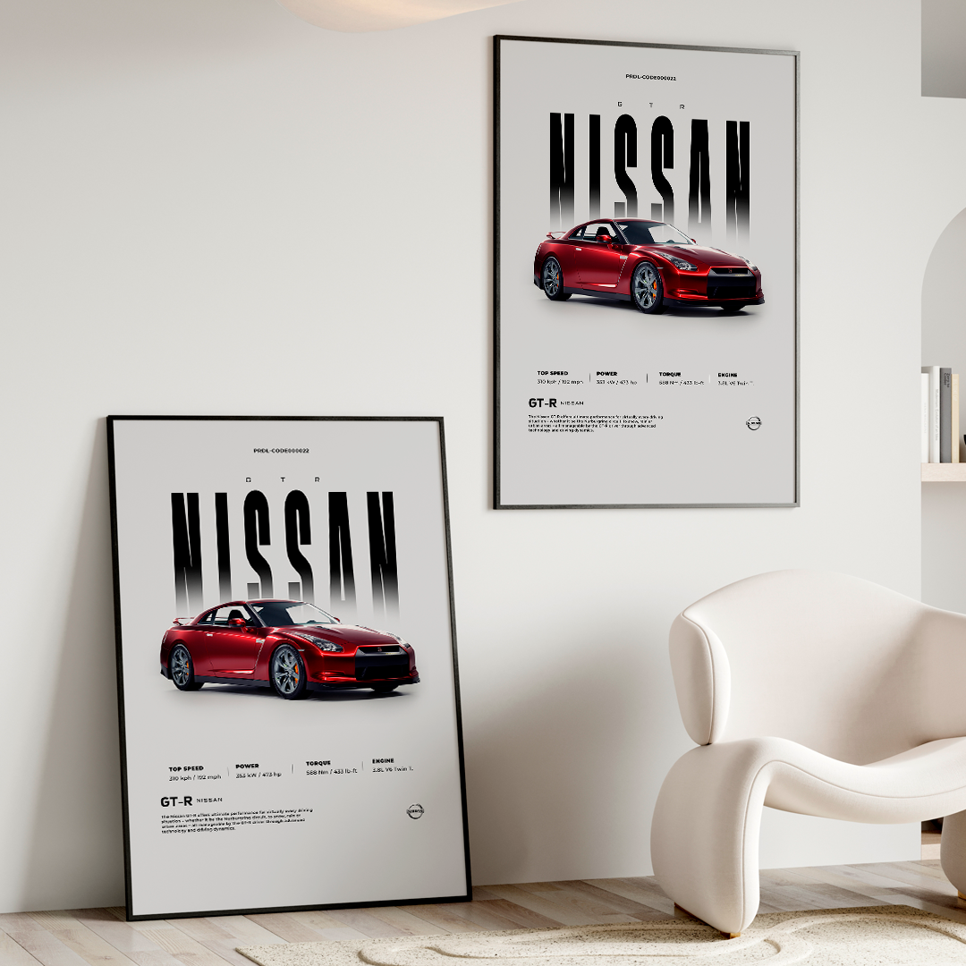 NISSAN GTR RED | PHOTO FRAMES