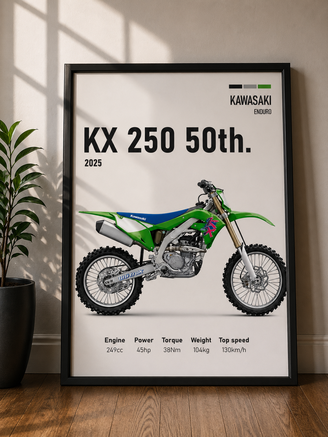 KAWASAKI KX250 50TH ANNIVERSARY | MINIMAL PHOTO FRAME
