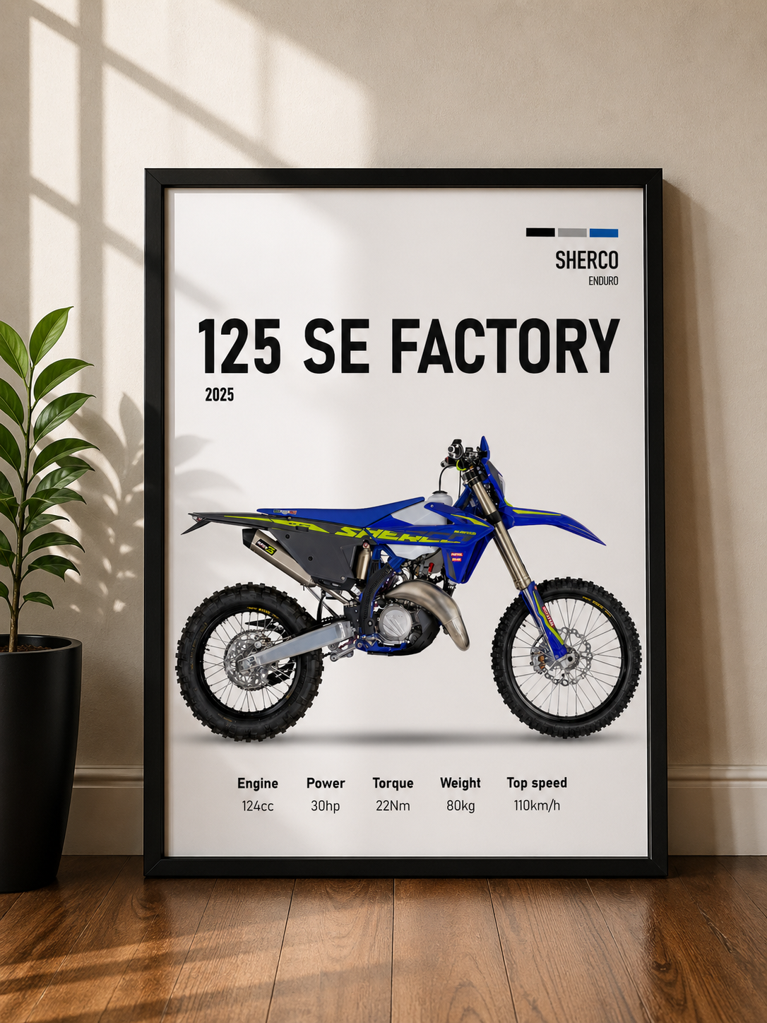 SHERCO 125SE FACTORY | MINIMAL PHOTO FRAME