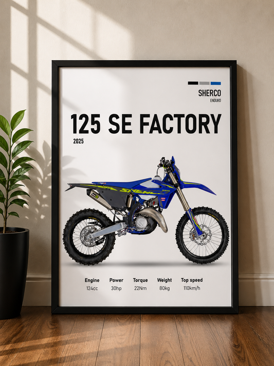 SHERCO 125SE FACTORY | MINIMAL PHOTO FRAME