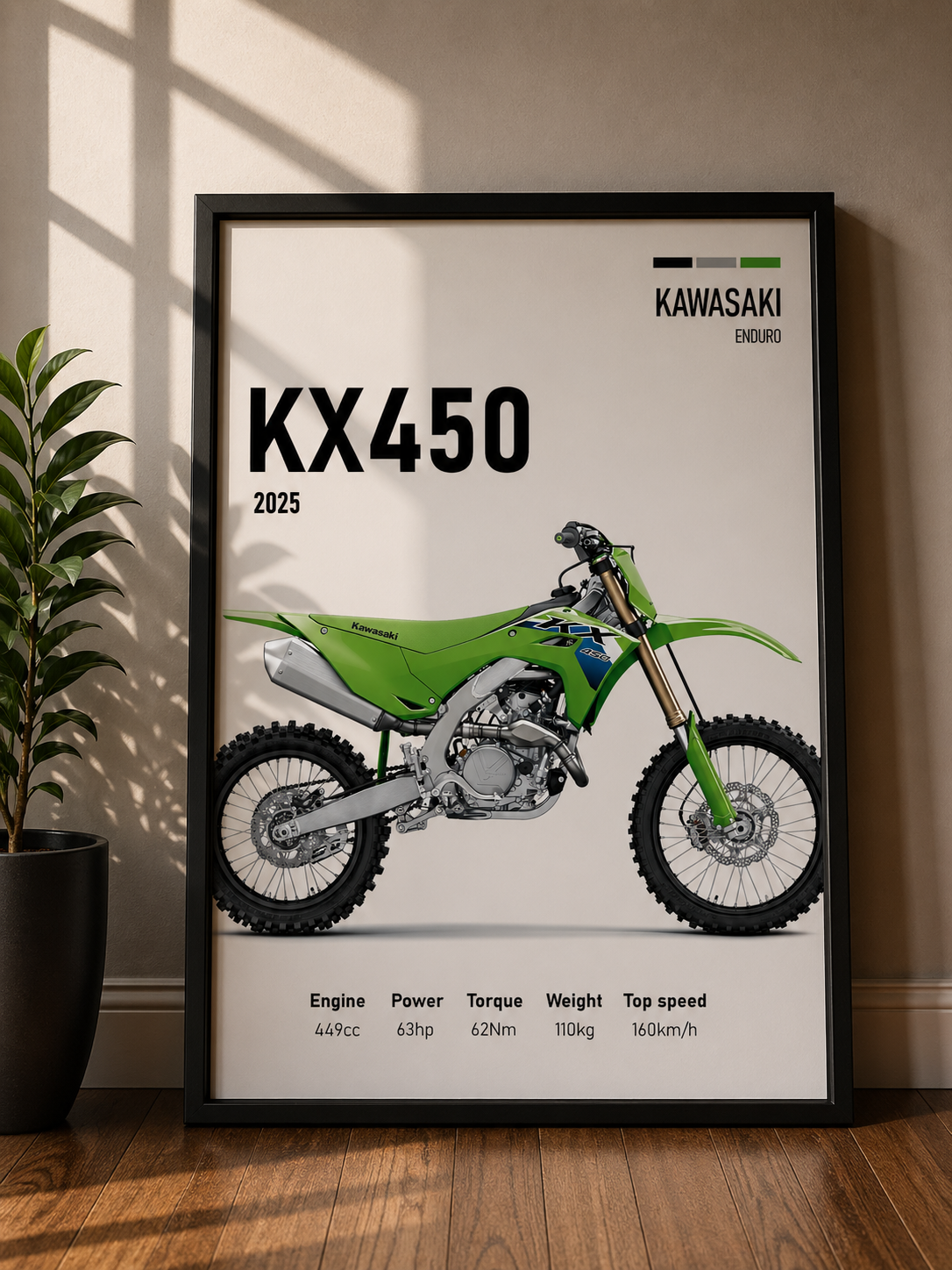 KAWASAKI KX450 | MINIMAL PHOTO FRAME