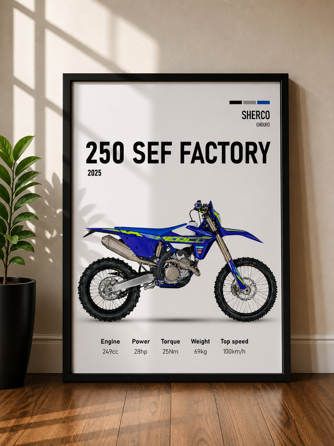 SHERCO 250SEF FACTORY | MINIMAL PHOTO FRAME