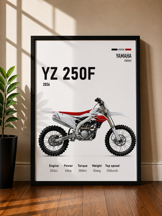 YAMAHA YZ 250F | MINIMAL PHOTO FRAME