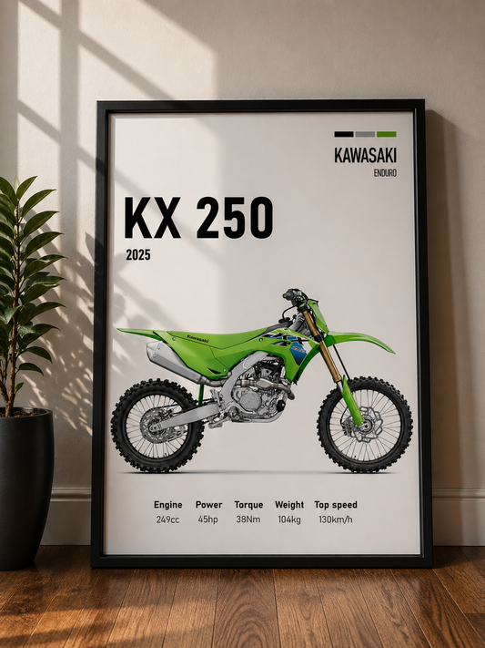 KAWASAKI KX250  | MINIMAL PHOTO FRAME
