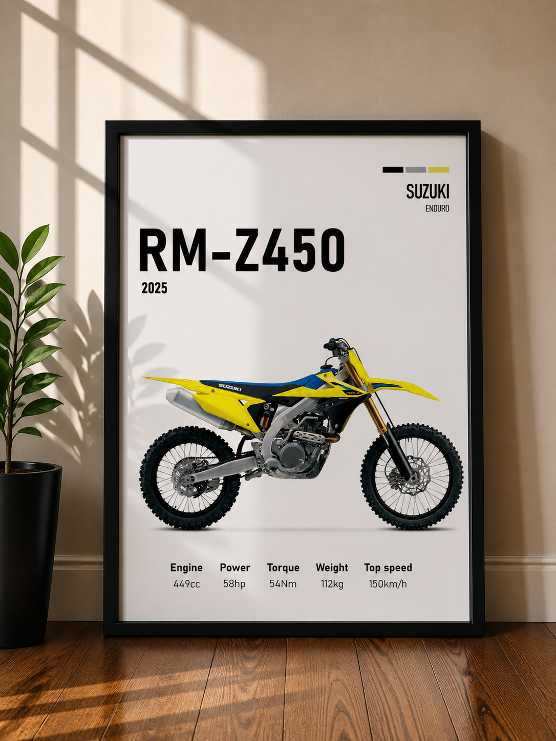 SUZUKI RM-Z450 | MINIMAL PHOTO FRAME