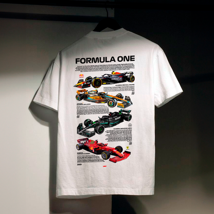 FORMULA ONE MIX | WHITE OVERSIZED FIT TEE
