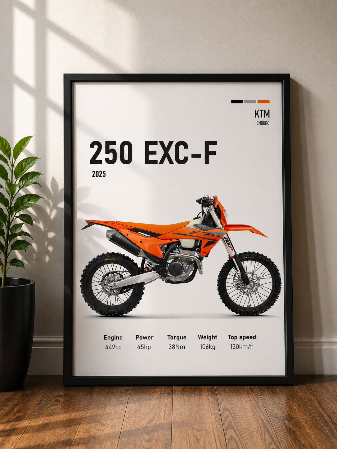 KTM 250EXC-F | MINIMAL PHOTO FRAME