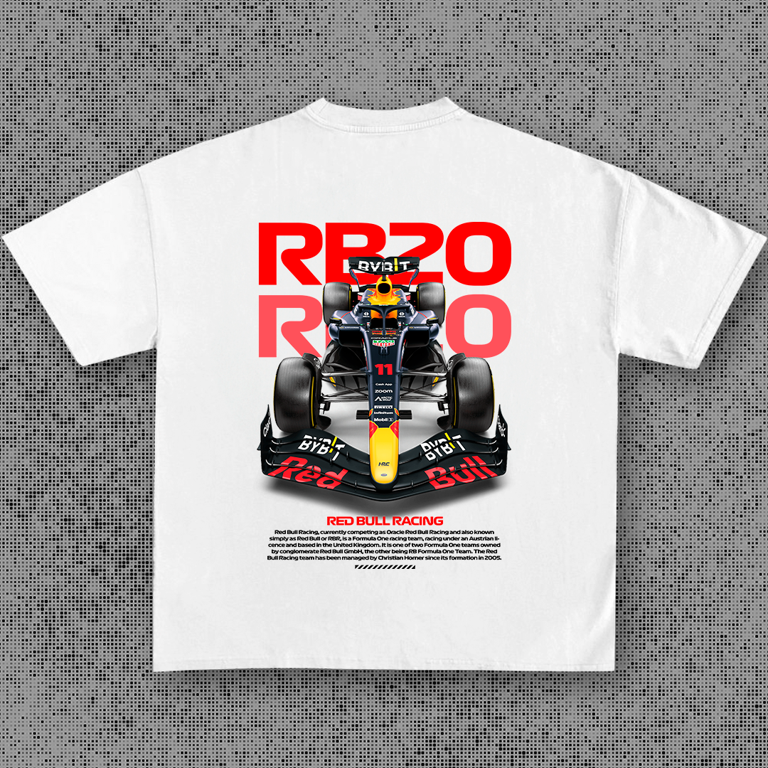 RB 20 | WHITE OVERSIZED FIT TEE