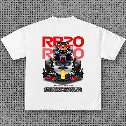 RB 20 | WHITE OVERSIZED FIT TEE