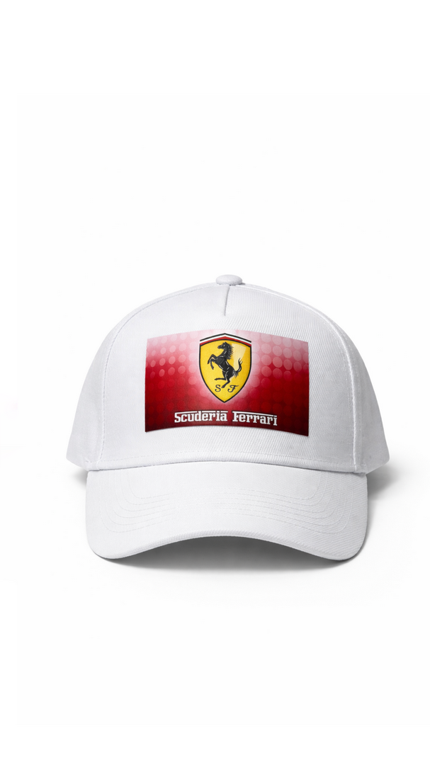 SCUDERIA FERRARI WHITE(RED LOGO)| REGULAR CAP