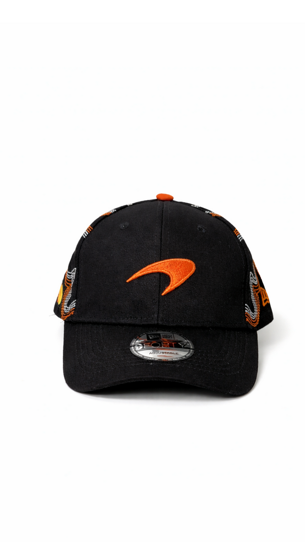 MCLAREN BLACK (ORANGE LOGO)| REGULAR CAP