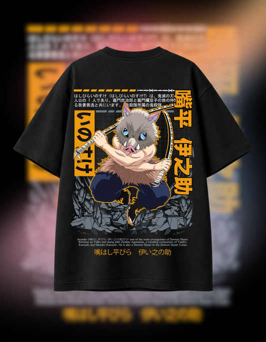 INOSUKE HASHIBIRA | BLACK OVERSIZED FIT TEE