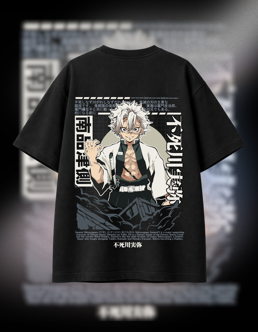 SANEMI SHINAZUGAWA | BLACK OVERSIZED FIT TEE