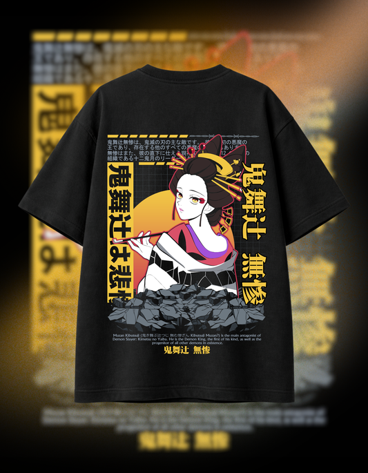 MUZAN KIBUTSUJI | BLACK OVERSIZED FIT TEE