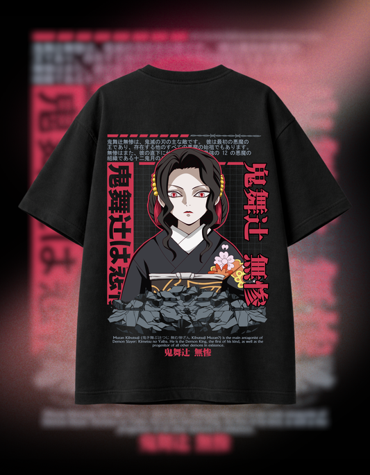 MUZAN KIBUTSUJI YAIBA | BLACK OVERSIZED FIT TEE
