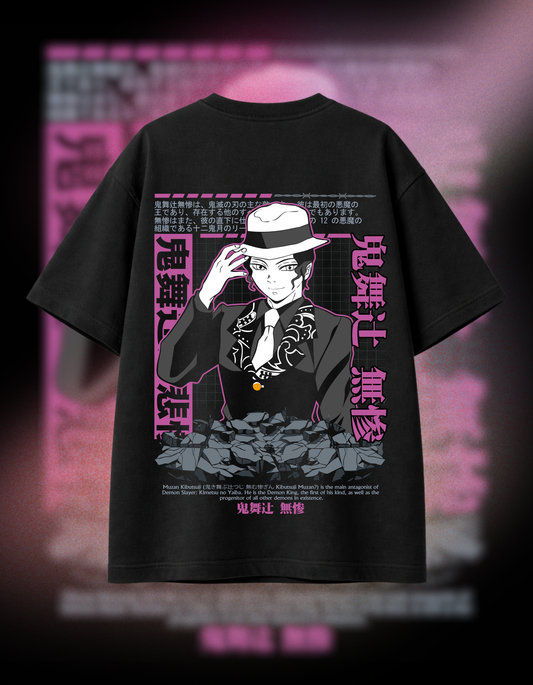 MUZAN KIBUTSUJI KIMETSU | BLACK OVERSIZED FIT TEE