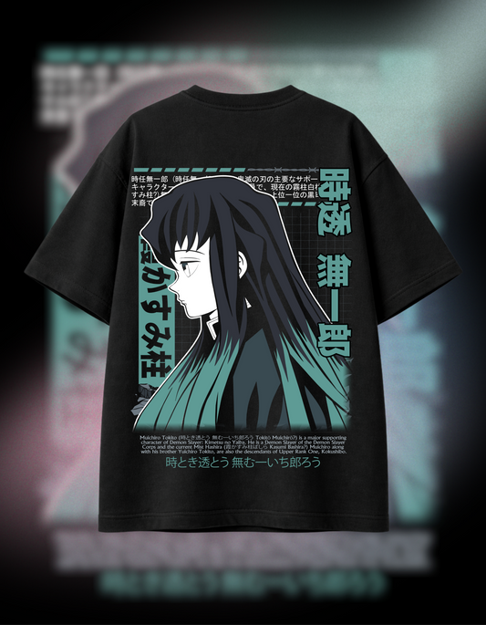 MUICHIRO TOKITO | BLACK OVERSIZED FIT TEE