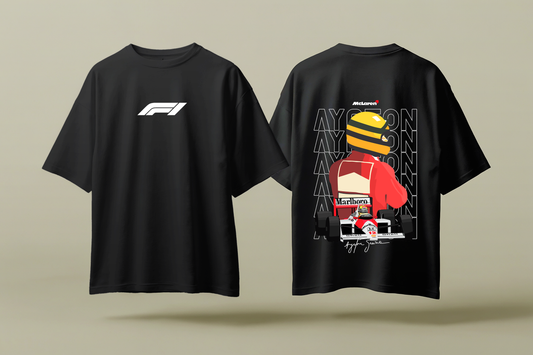 AYRTON SENNA MARLBORO | BLACK OVERSIZED FIT TEE