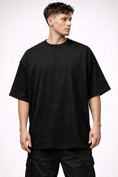 ANIME GRAPHIC | BLACK OVERSIZED FIT TEE