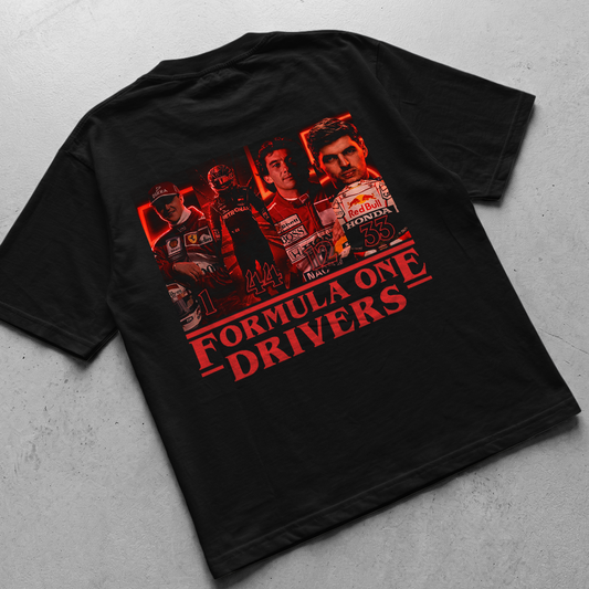 FORMULA ONE DRIVERS | BLACK OVERSIZED FIT TEE