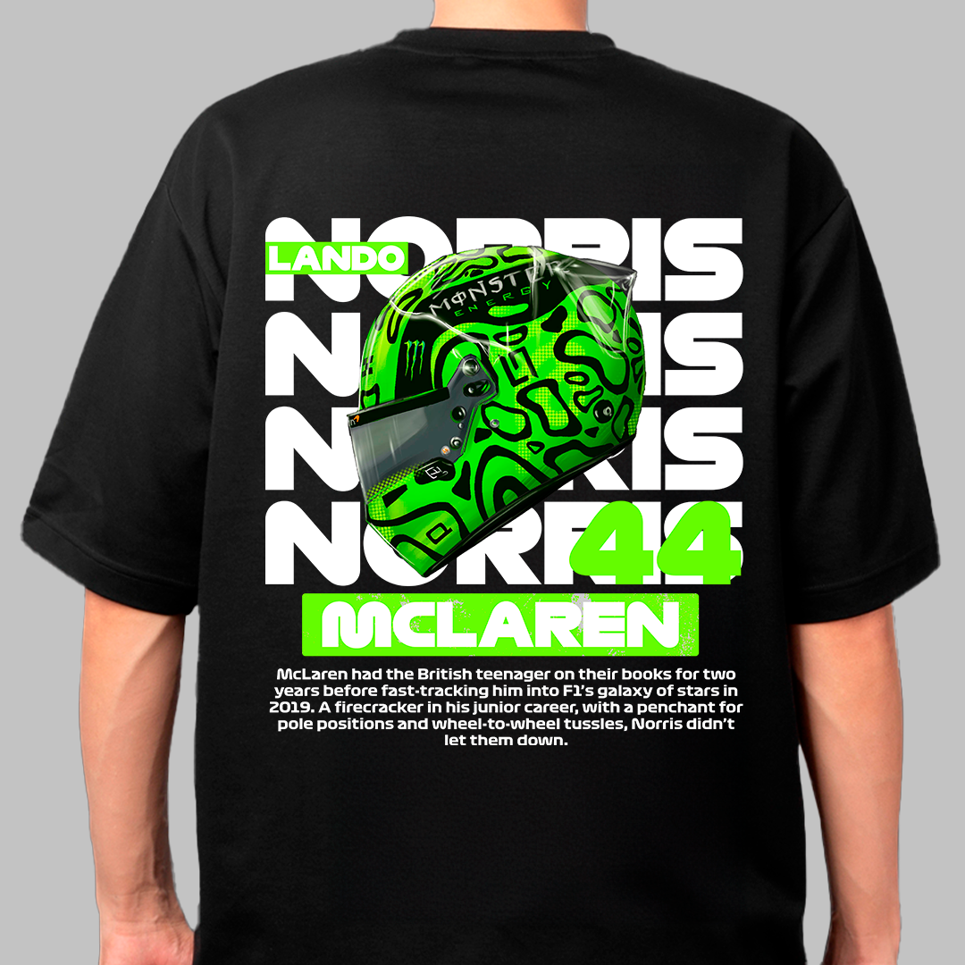 LANDO NORRIS 44 | BLACK OVERSIZED FIT TEE