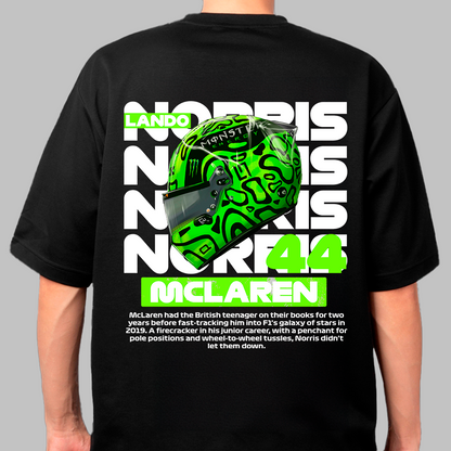 LANDO NORRIS 44 | BLACK OVERSIZED FIT TEE