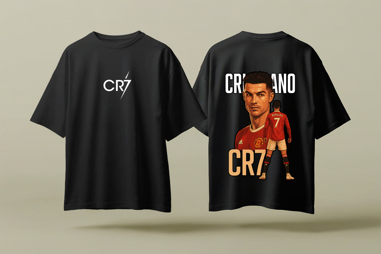 CRISTIANO CR7 | BLACK OVERSIZED FIT TEE