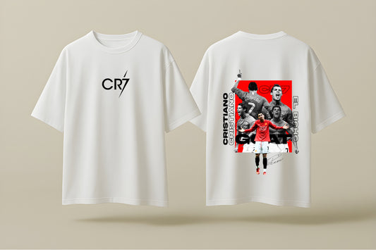 CRISTIANO | WHITE OVERSIZED FIT TEE