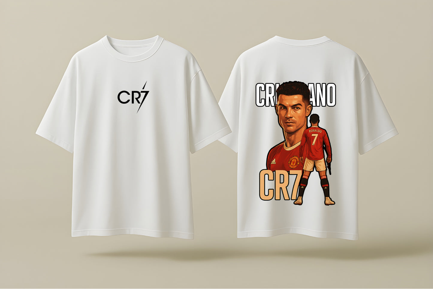 CRISTIANO CR7 | WHITE OVERSIZED FIT TEE