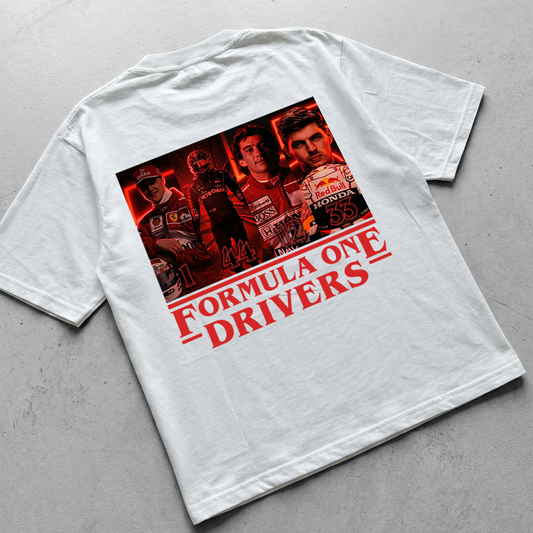 FORMULA 1 DRIVERS | WHITE OVERSIZED FIT TEE