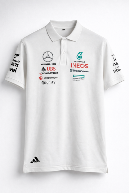 AMG REPLICA POLO T-SHIRTS | WHITE POLO TEE