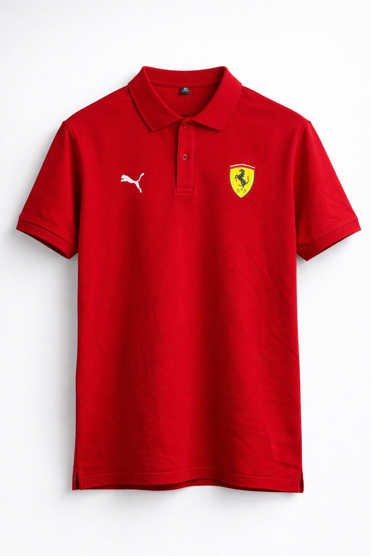 FERRARI REPLICA POLO T-SHIRTS | RED POLO TEE