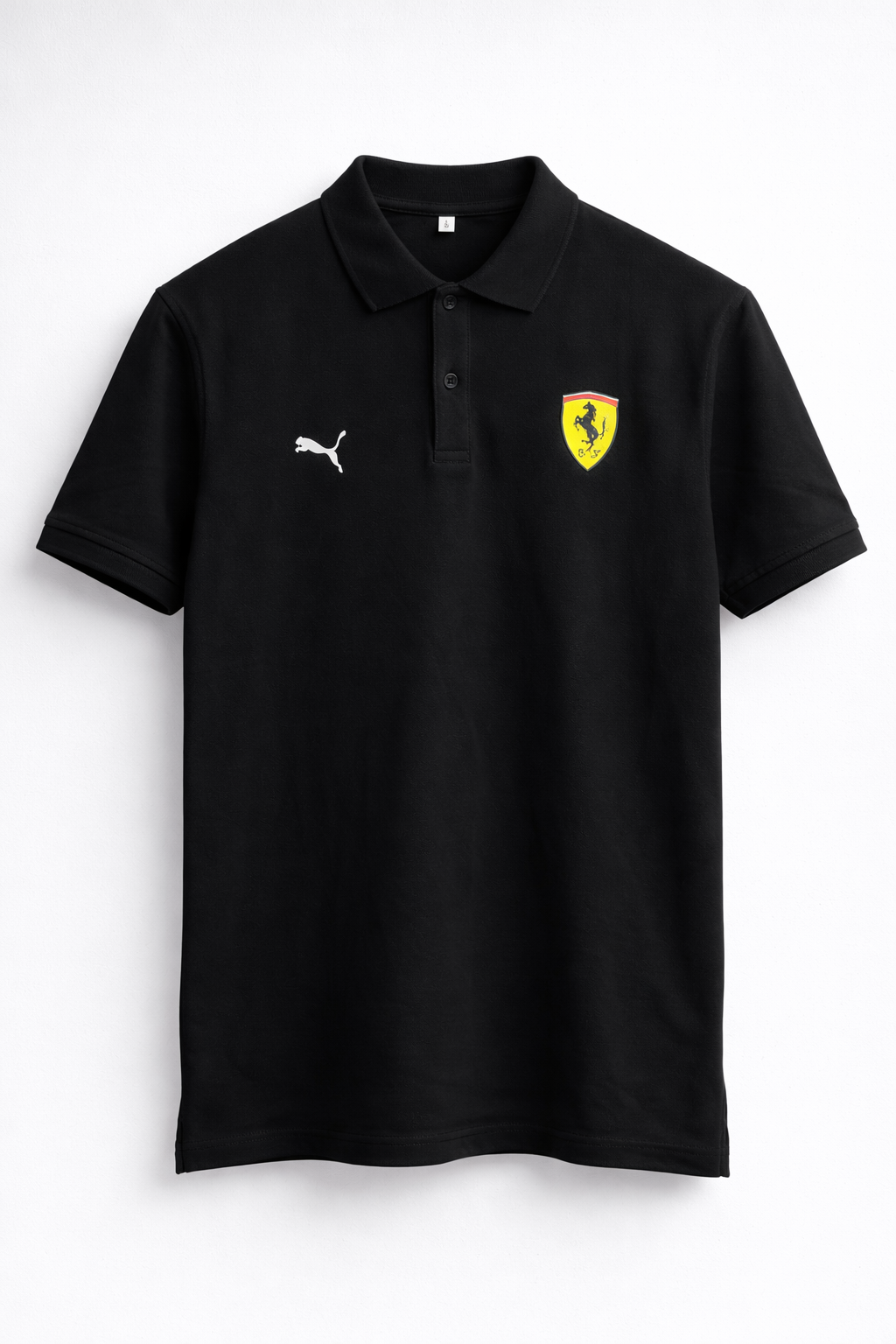 FERRARI REPLICA POLO T-SHIRTS | BLACK POLO TEE