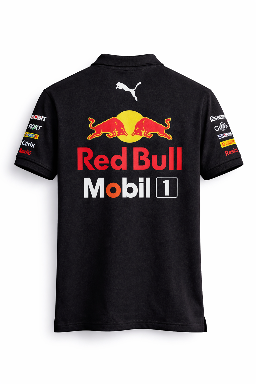 REDBULL REPLICA POLO T-SHIRTS | BLACK POLO TEE