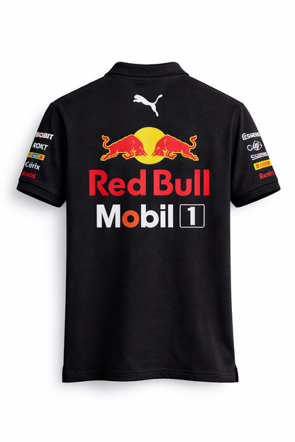 REDBULL REPLICA POLO T-SHIRTS | BLACK POLO TEE