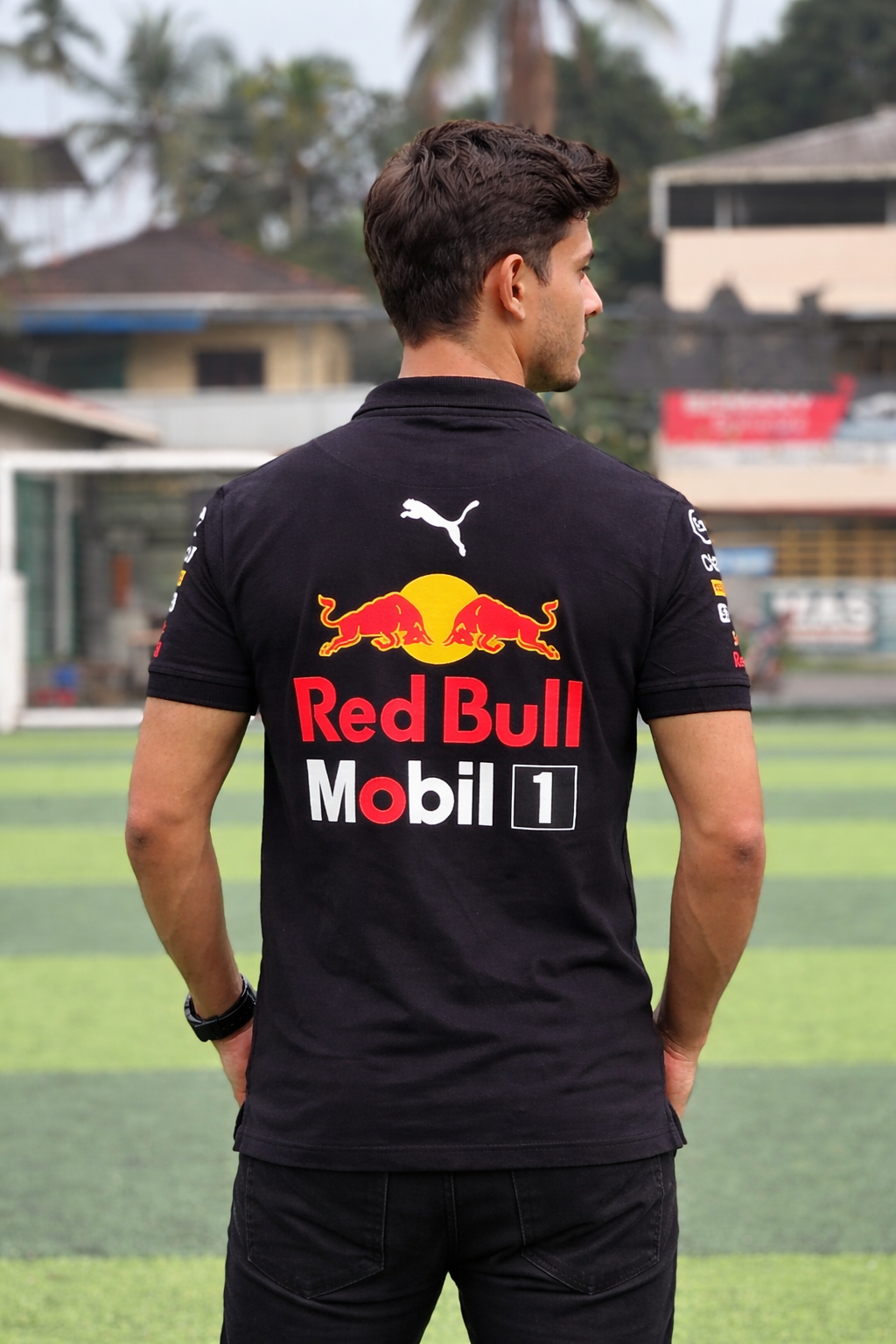 REDBULL REPLICA POLO T-SHIRTS | BLACK POLO TEE