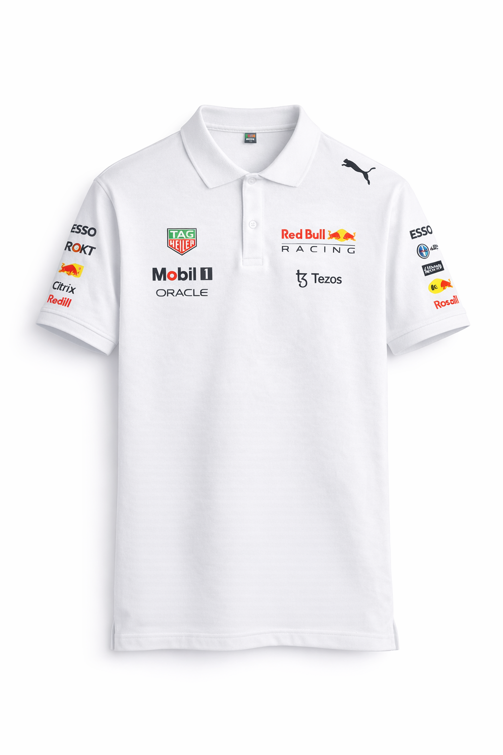 REDBULL REPLICA POLO T-SHIRTS | WHITE POLO TEE