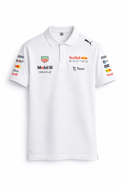 REDBULL REPLICA POLO T-SHIRTS | WHITE POLO TEE