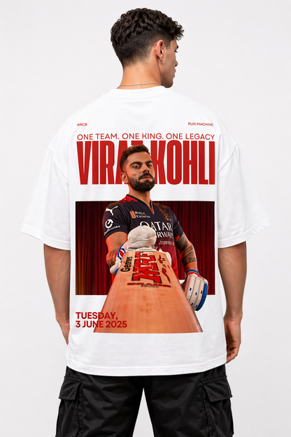 VIRAT KOHLI MRF WHITE | OVERSIZED TEE
