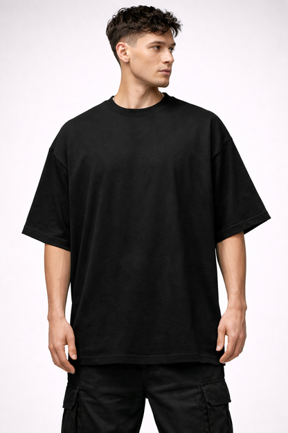 MINIMAL BLACK | PLAIN OVERSIZED TEE