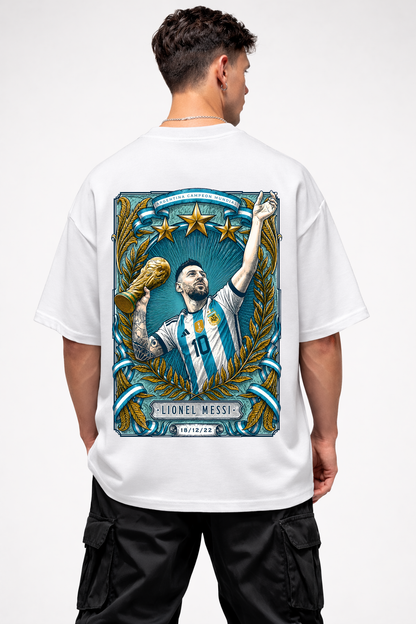 LIONEL MESSI WHITE | OVERSIZED TEE