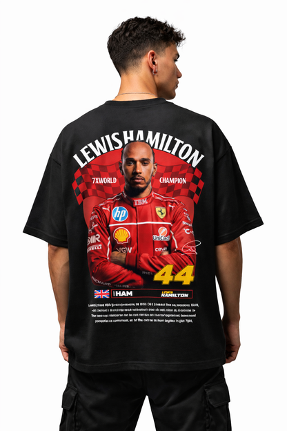 LEWIS HAMILTON 44 | BLACK OVERSIZED FIT TEE