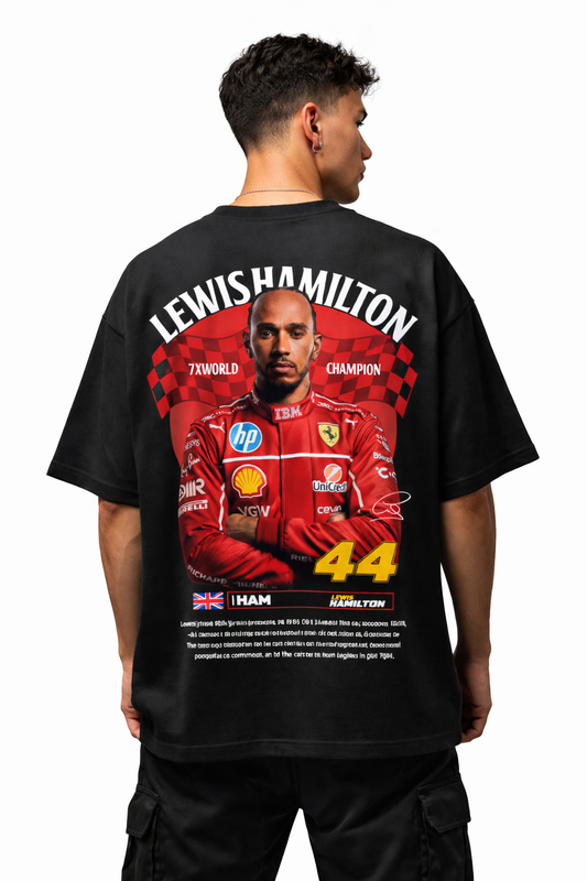 LEWIS HAMILTON 44 | BLACK OVERSIZED FIT TEE