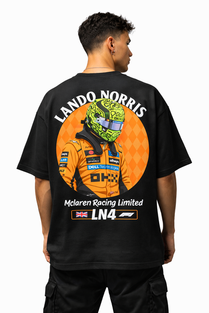 LANDO NORRIS LN4 | BLACK OVERSIZED FIT TEE