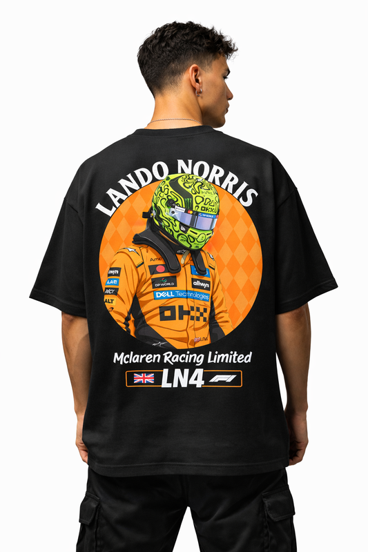 LANDO NORRIS LN4 | BLACK OVERSIZED FIT TEE