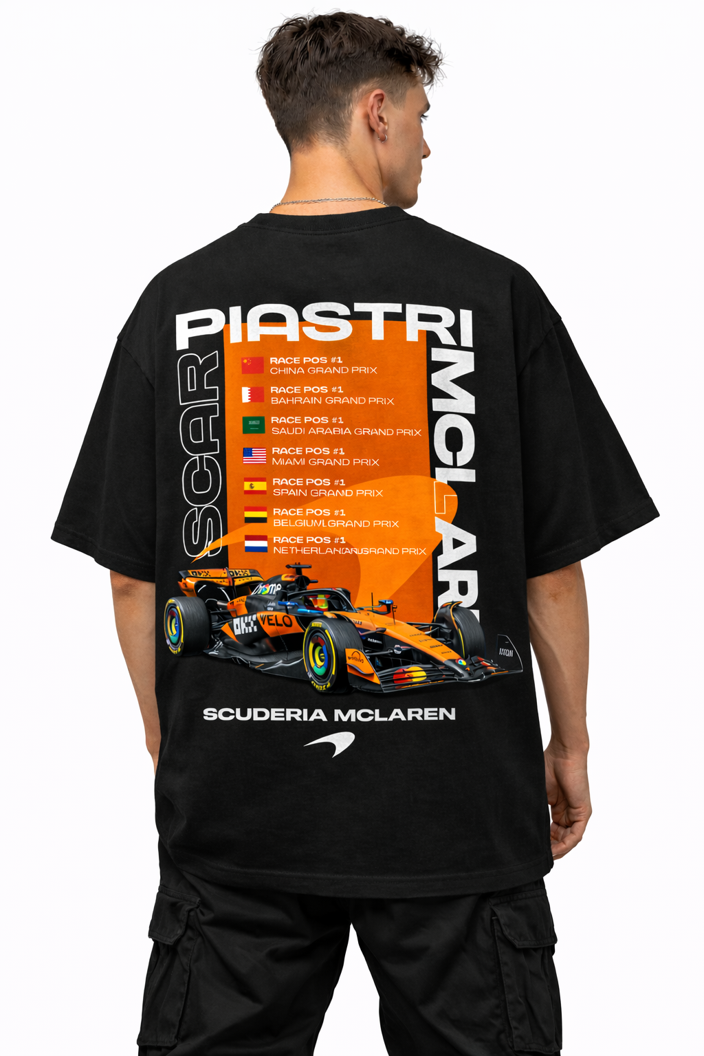 OSCAR PIASTRI F1 | BLACK OVERSIZED FIT TEE