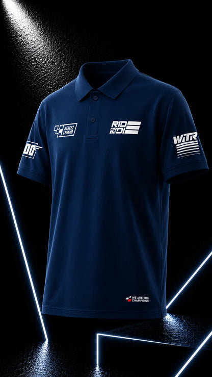 RIDE OR DIE - POLO T-SHIRT NAVY