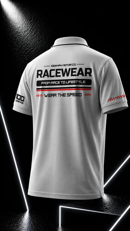 RACEWEAR - POLO T-SHIRT - WHITE