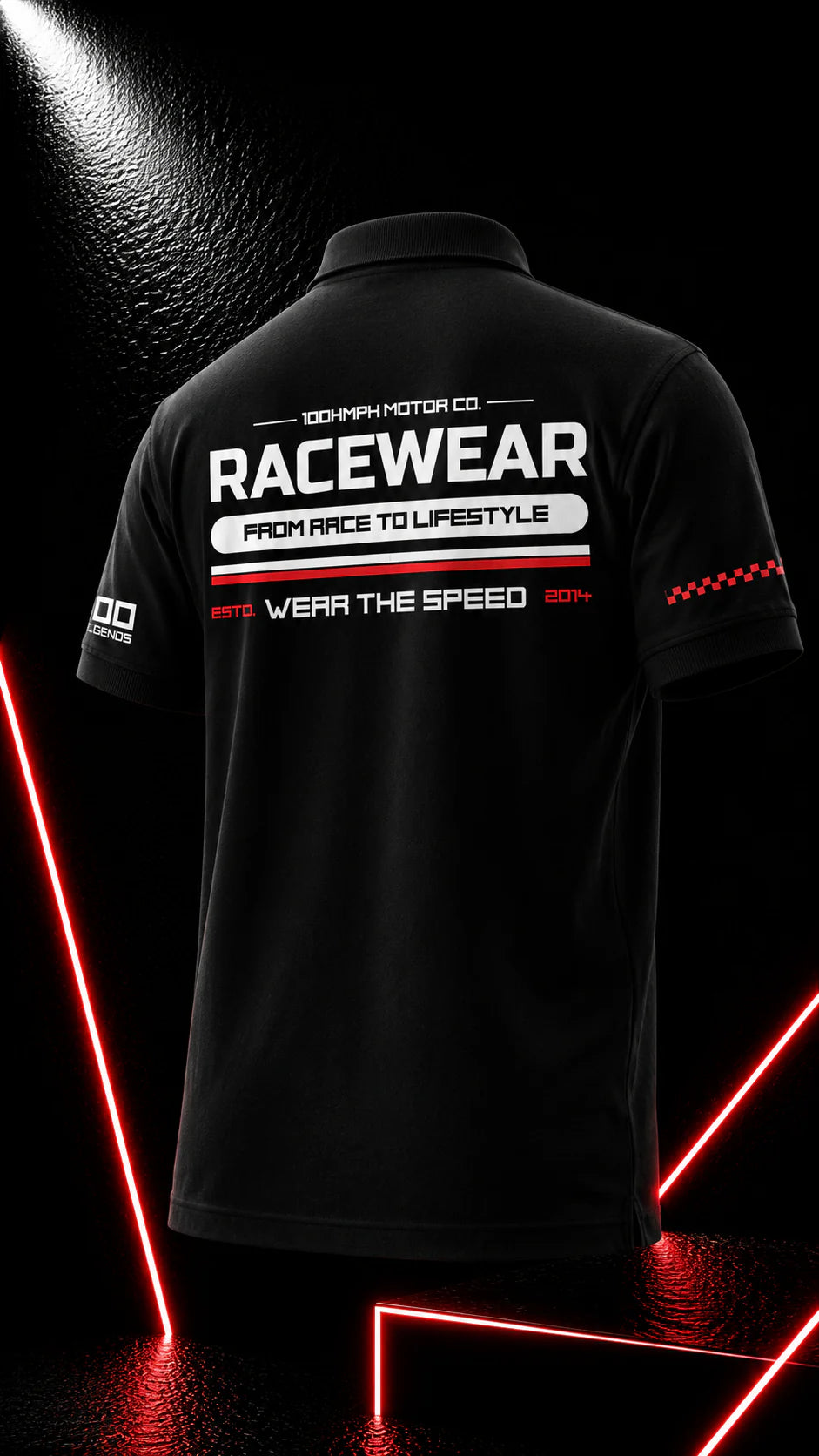RACEWEAR - POLO T-SHIRT - BLACK